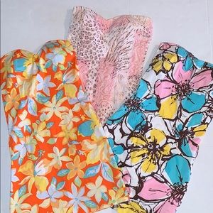 Korean Body Slim Dress Set of Three